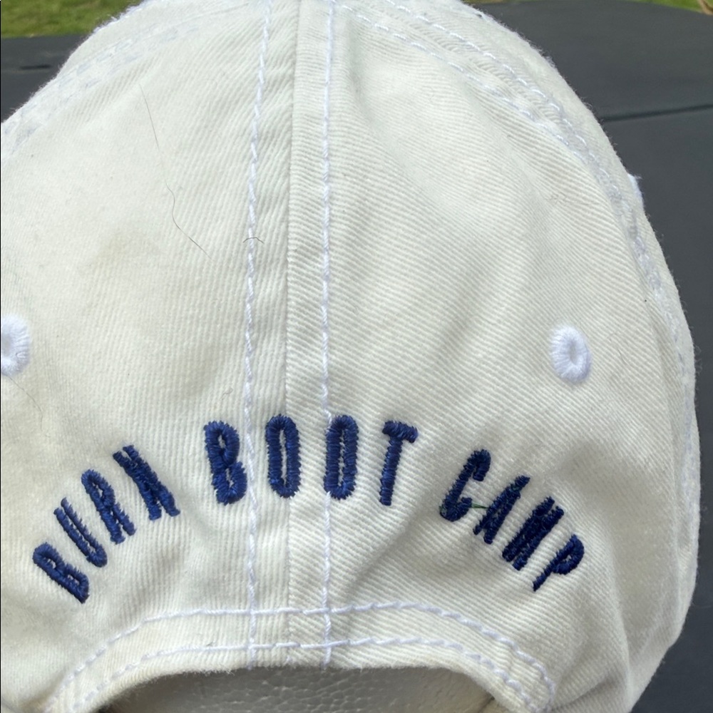 "Burn Hair Don't Care" White Baseball Cap - Picture 4 of 4